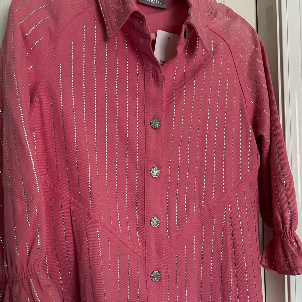 Pink Button-Up Dress - Picture 2 of 5